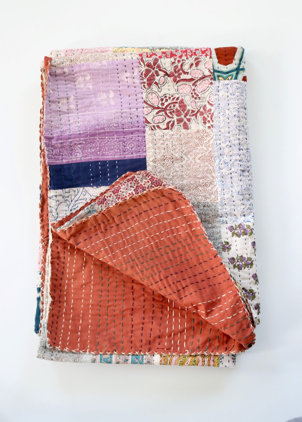 Block Print Patchwork Throw 4- SINGLE