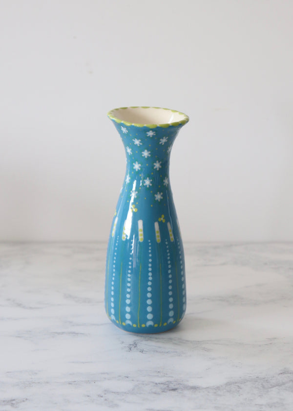 Bud Vase - Turquoise with Star