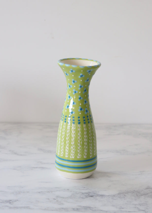 Bud Vase - Lime with Bands