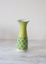 Bud Vase - Lime and Turquoise Flower