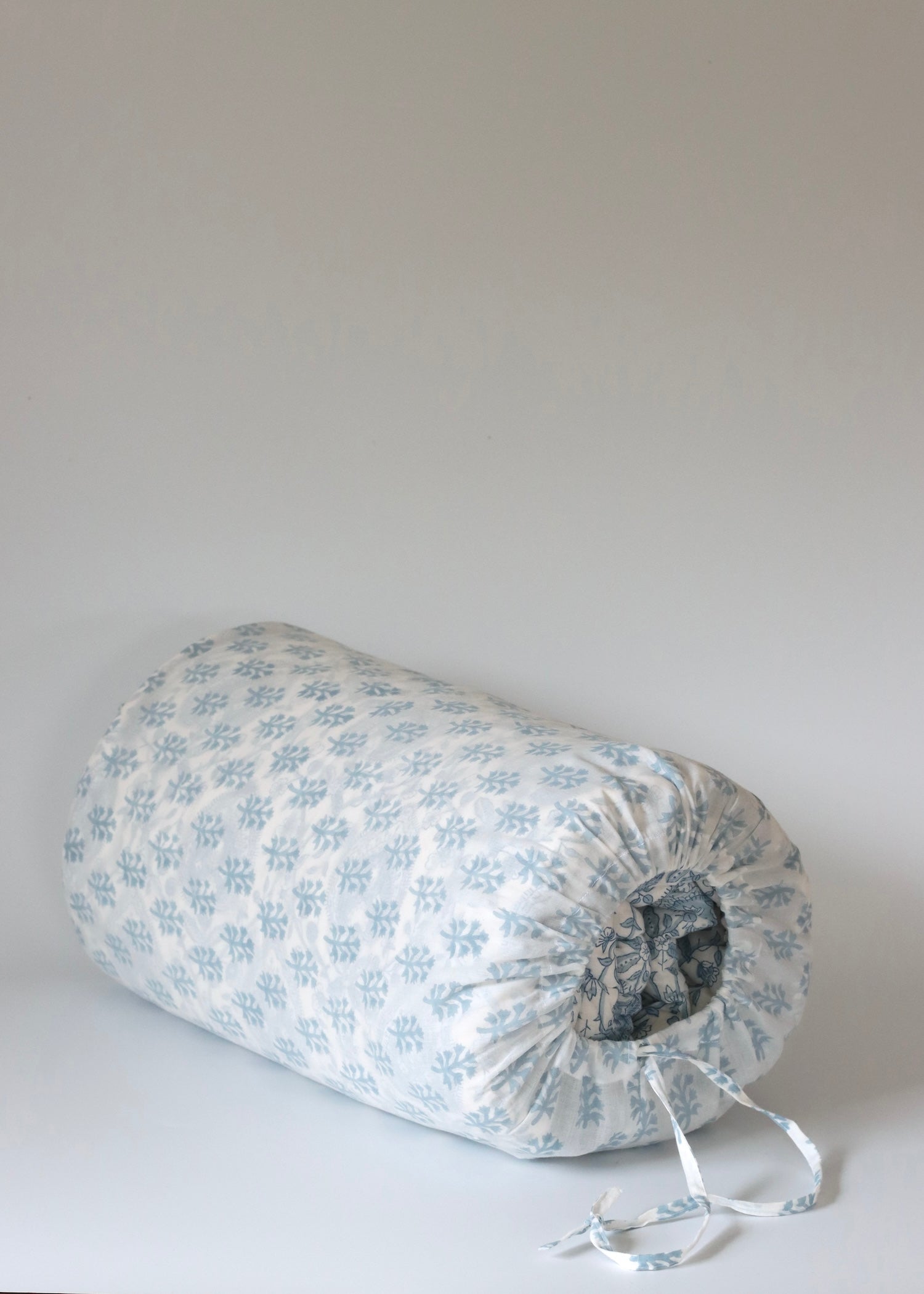 Hand block Printed Quilt - Dusty Blue