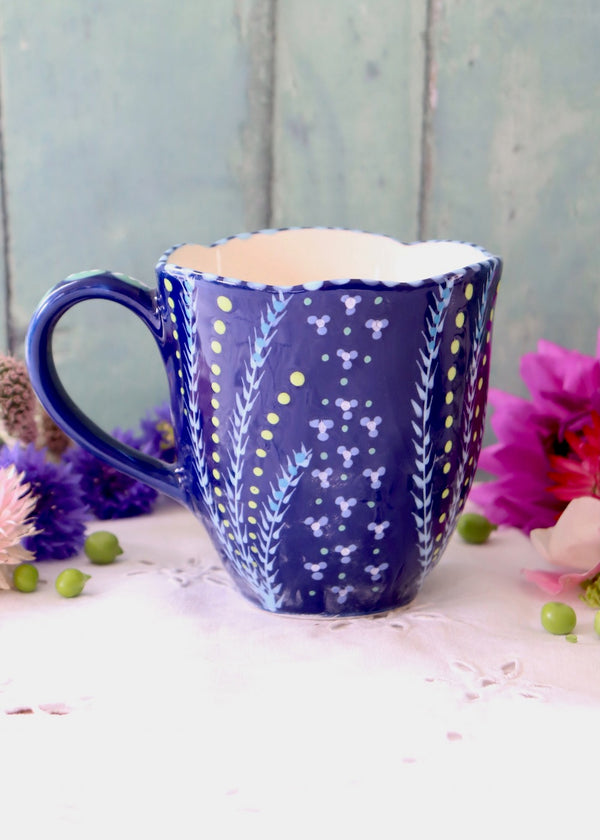 Waterlily Mug - Midnight Blue
