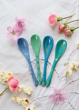 Ceramic Spoons - Set of Blues