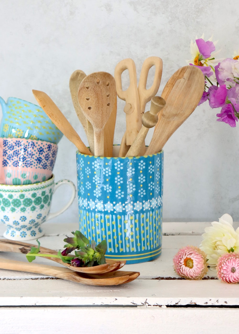 Utensil Pot Turquoise