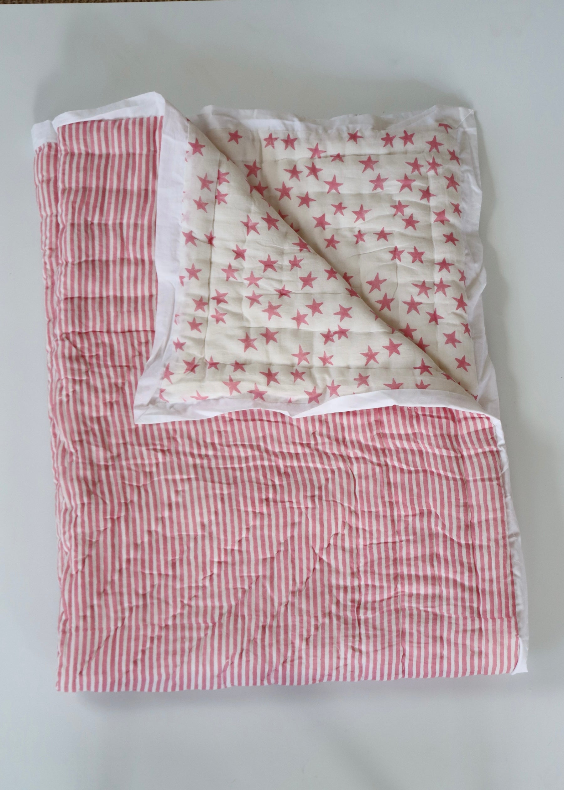 Baby Quilt - Super Star Pink