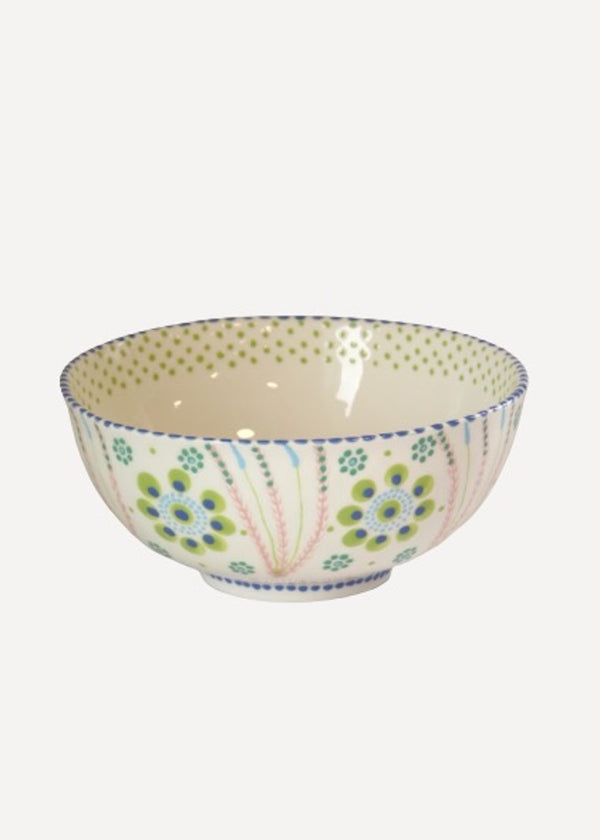 Fruit Bowl - White and Lime Daisy