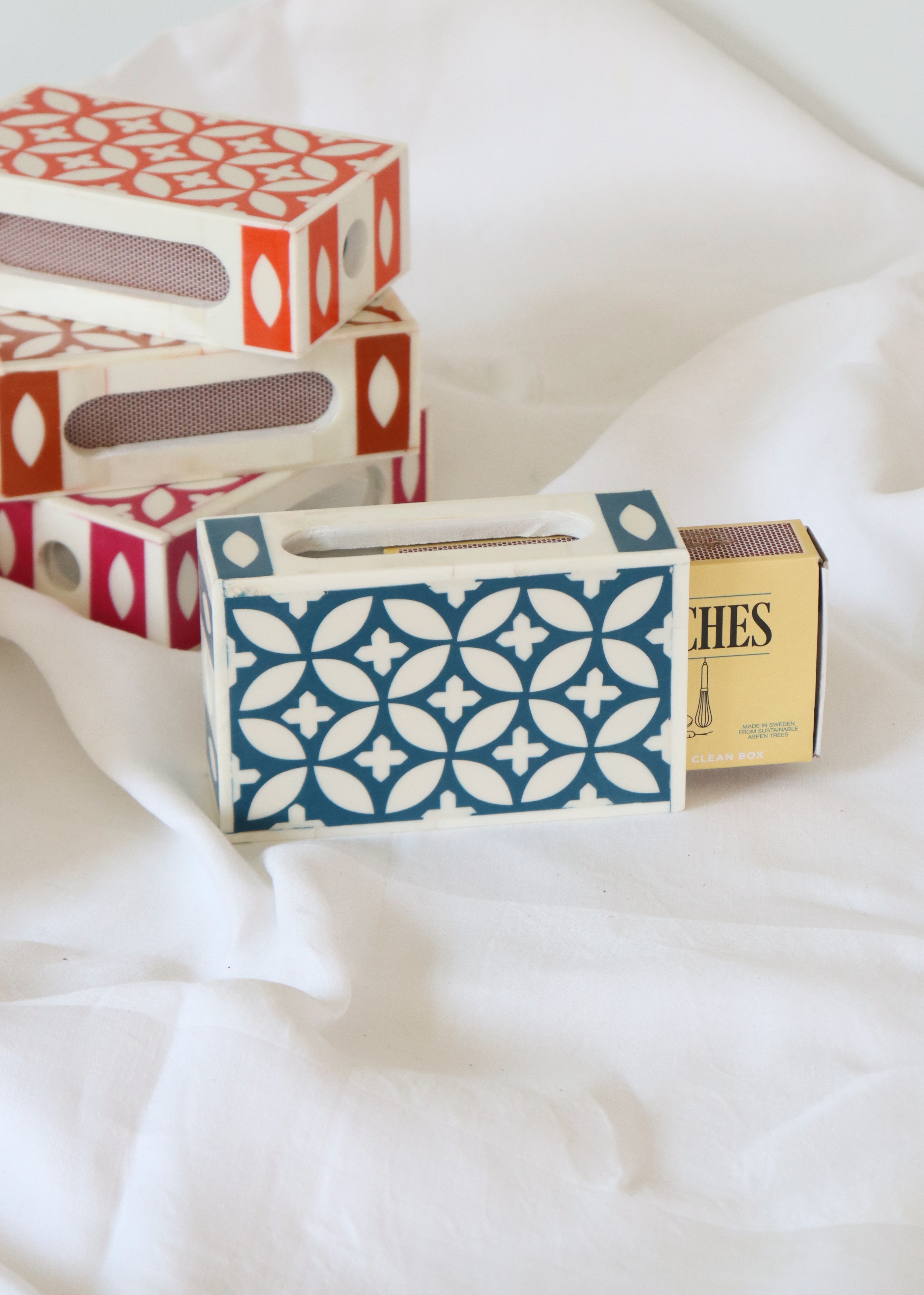 Large Matchbox Holder - Dark Teal