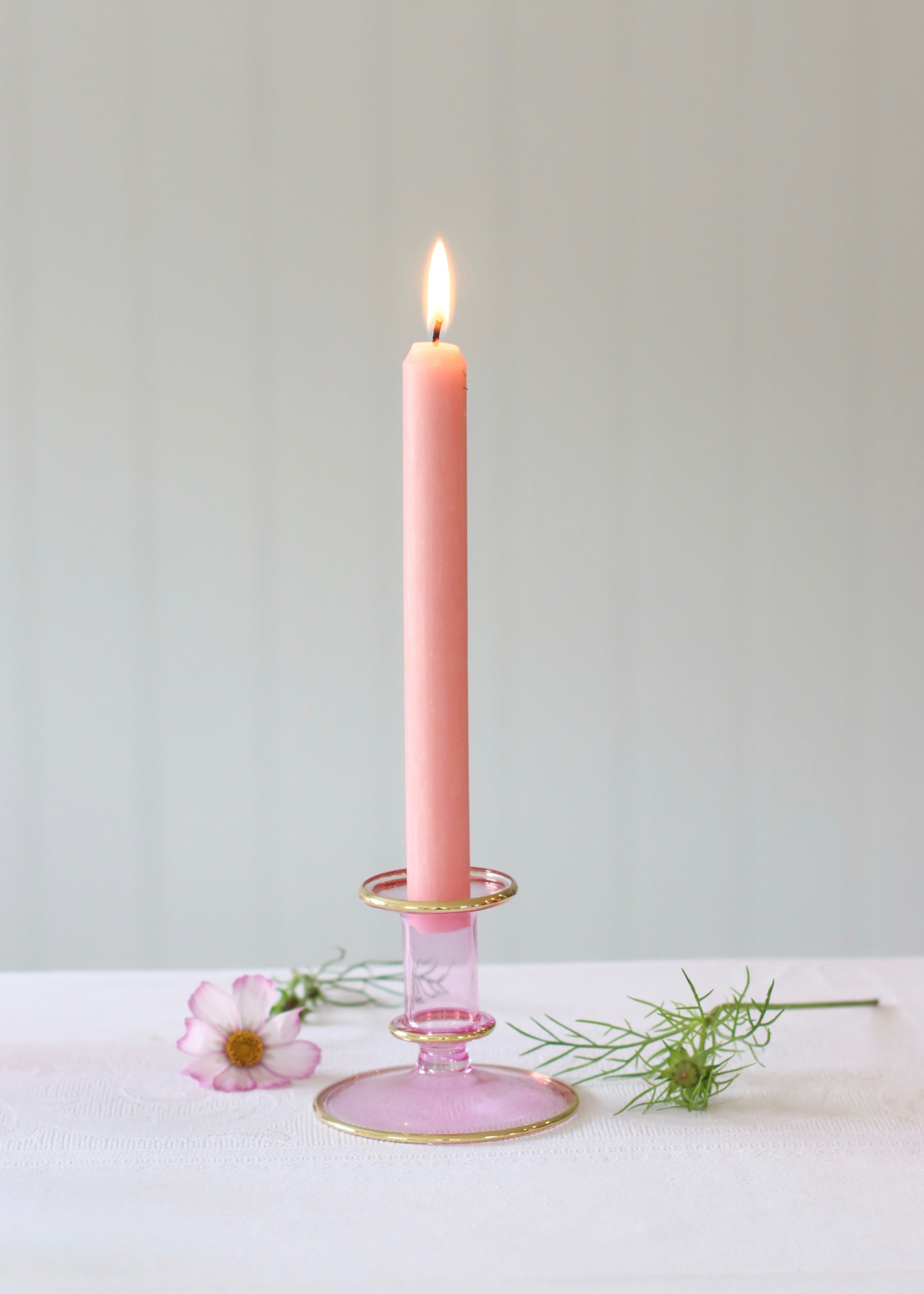 Salma Candlestick - Pale Pink