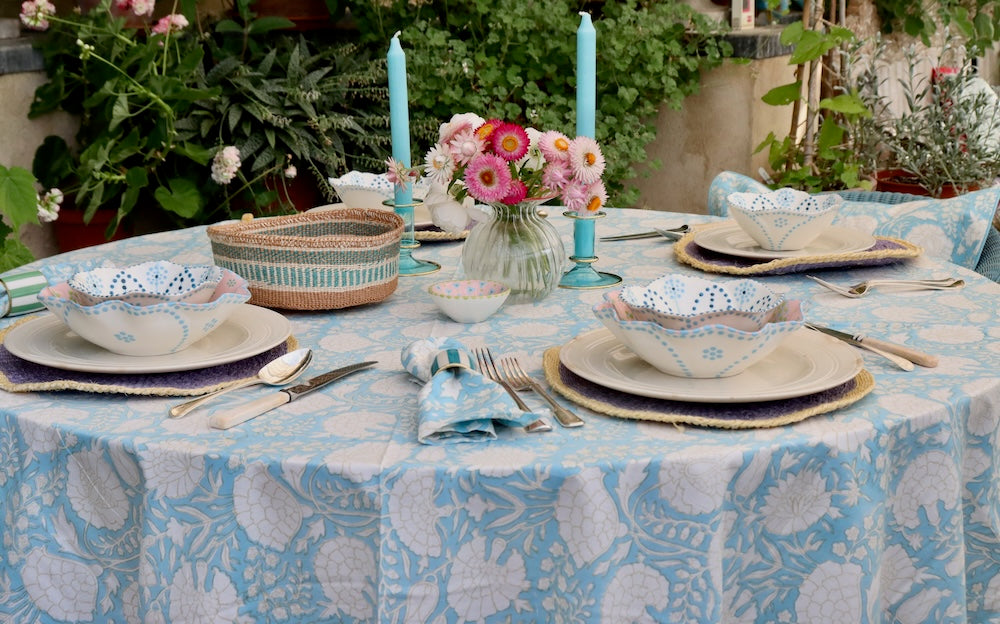 ROUND TABLECLOTH - Gentle Turquoise