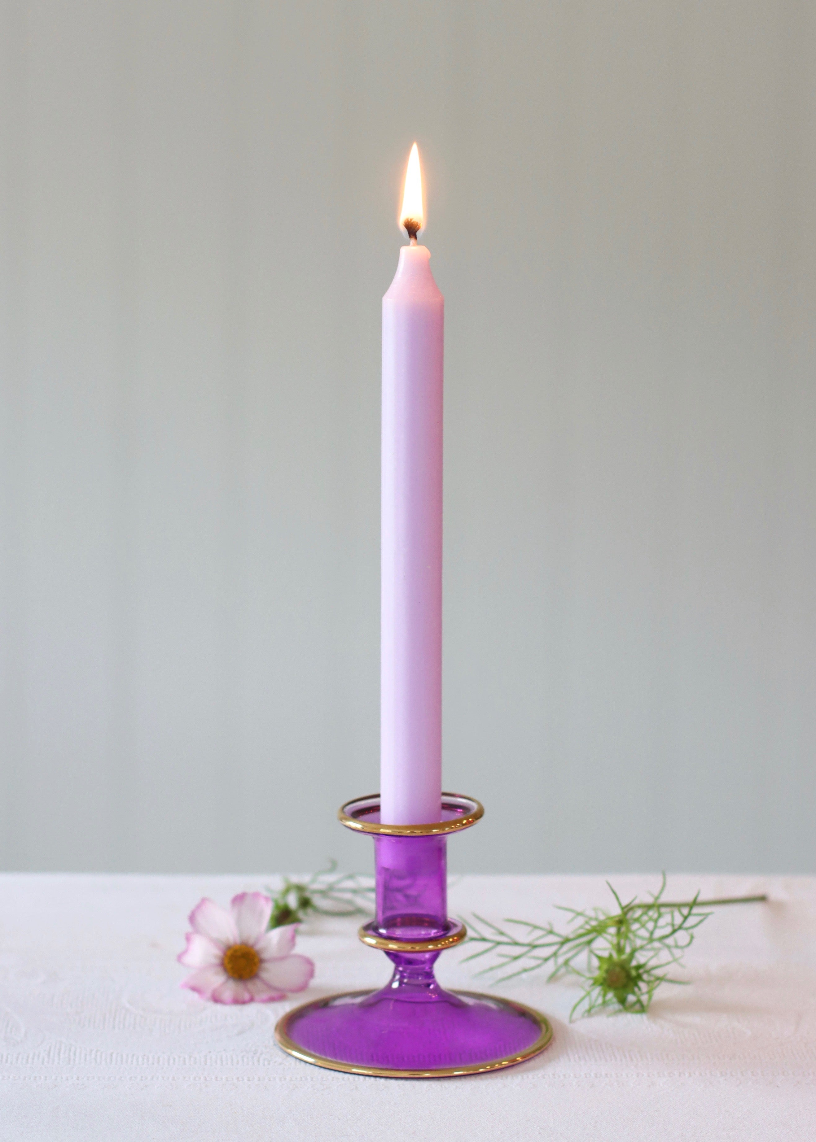 Salma Candlestick - Purple