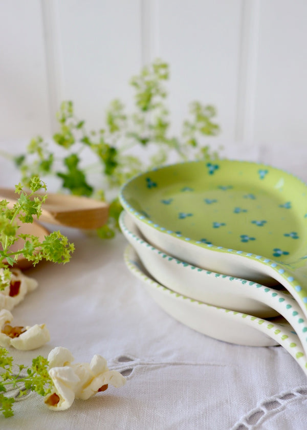Spoon Rest - White with Little Blue Flowers