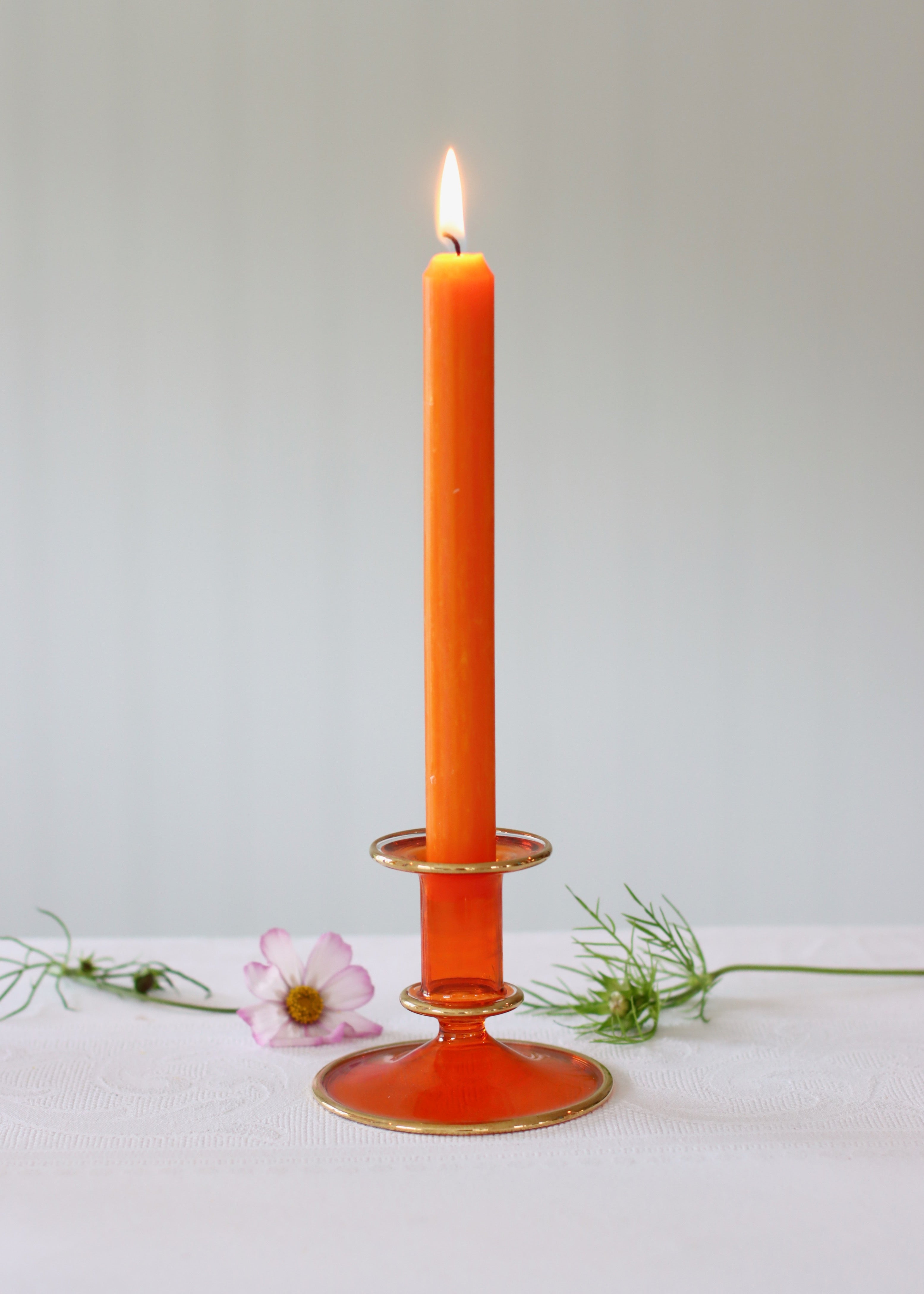 Salma Candlestick - Orange