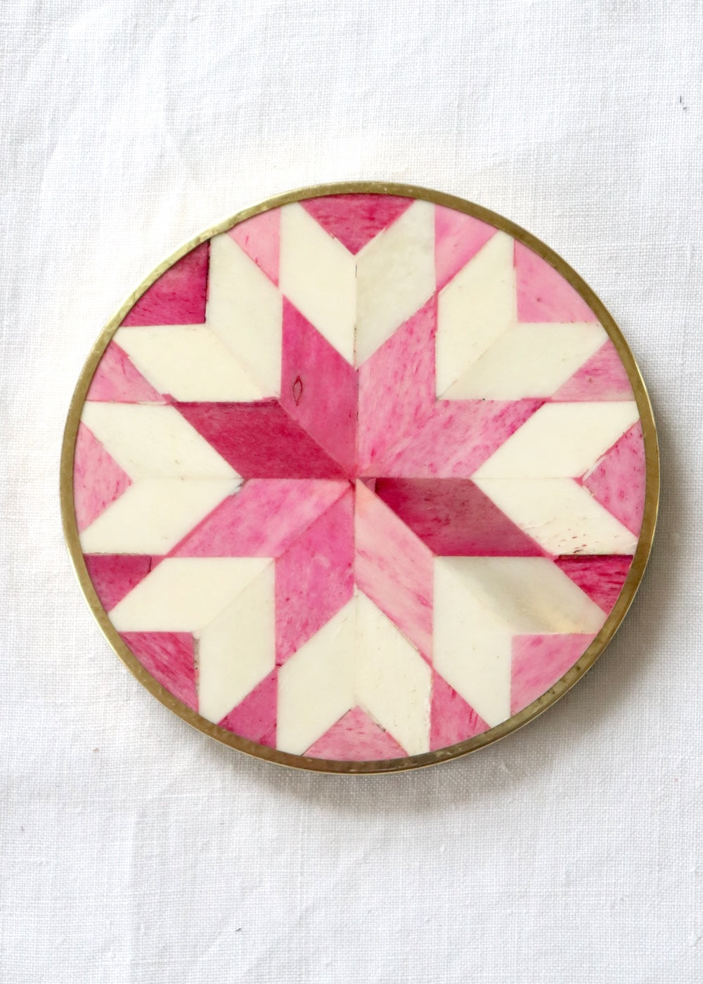 NEW COLOUR Inlay Coaster- Hot Pink Star