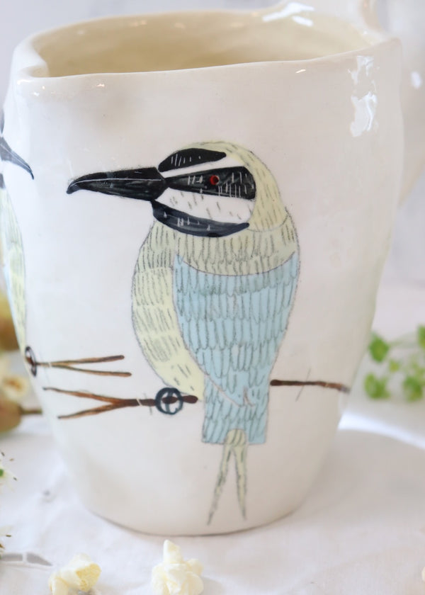 Gemma Orkin Jug - White with birds