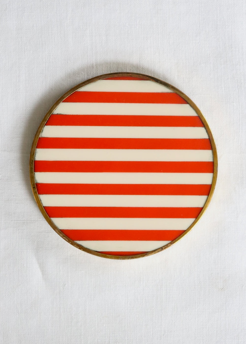 NEW Stripe Inlay Coaster - Orange Stripe