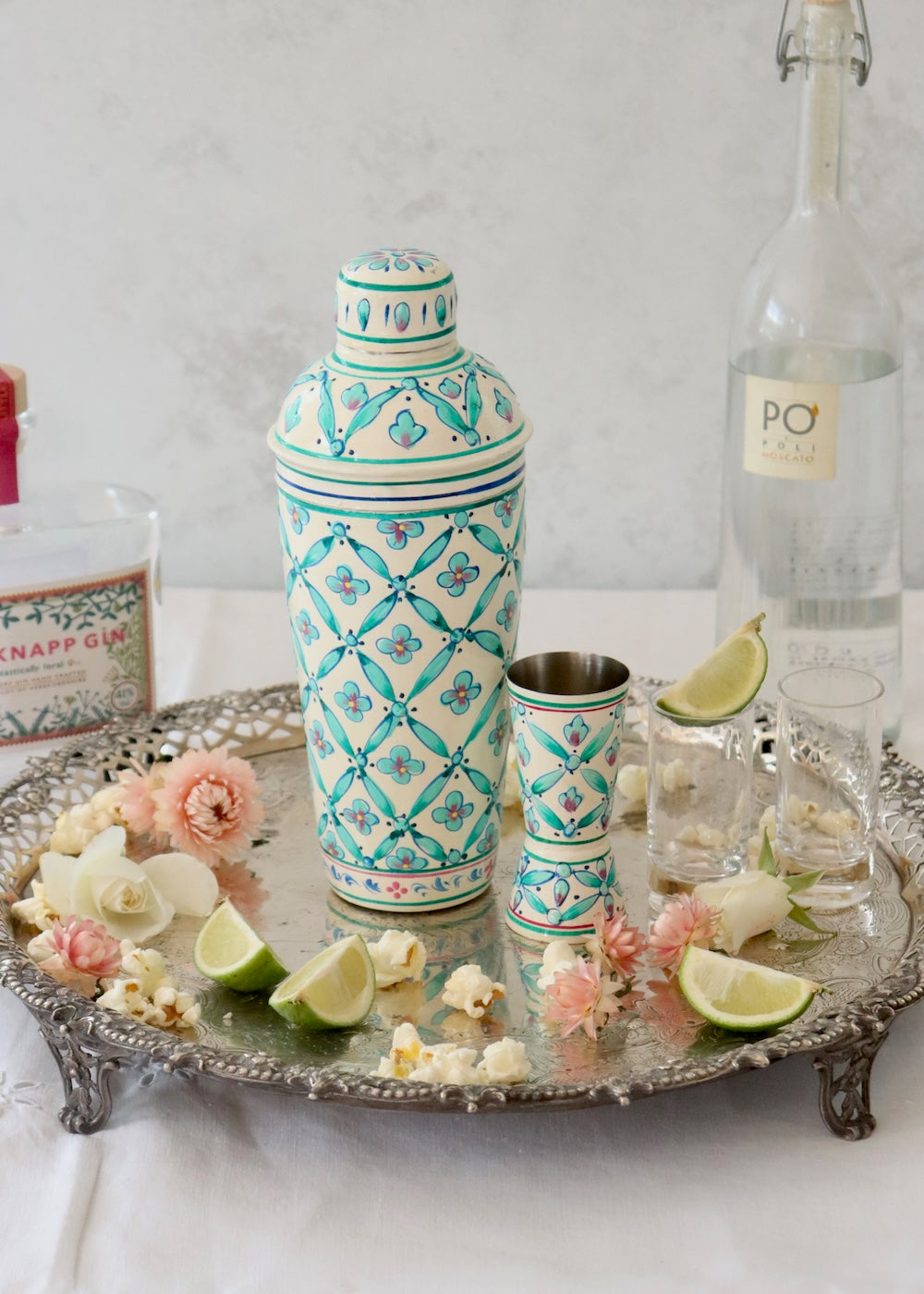 NEW STYLE: Cocktail Shaker - White & Green