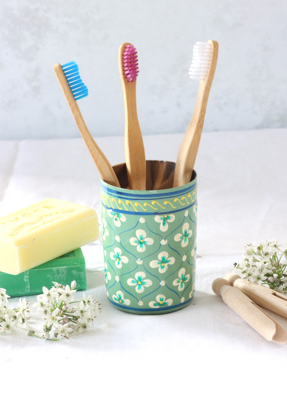 Brush Pot - Olive Green