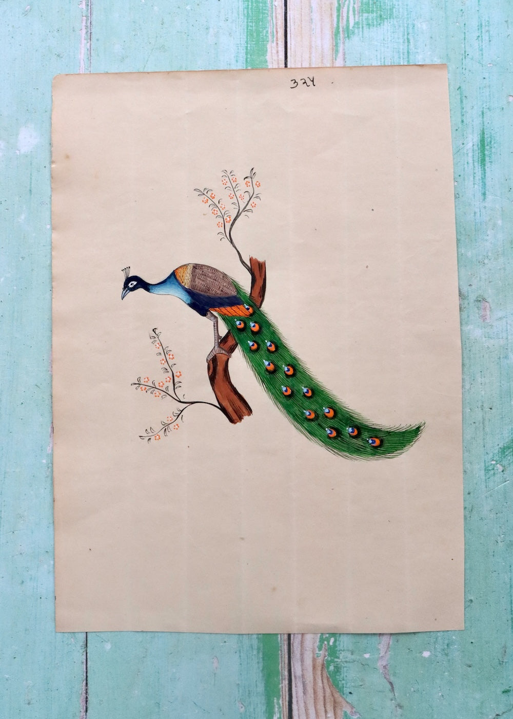 Indian Bird Painting Peacock 2
