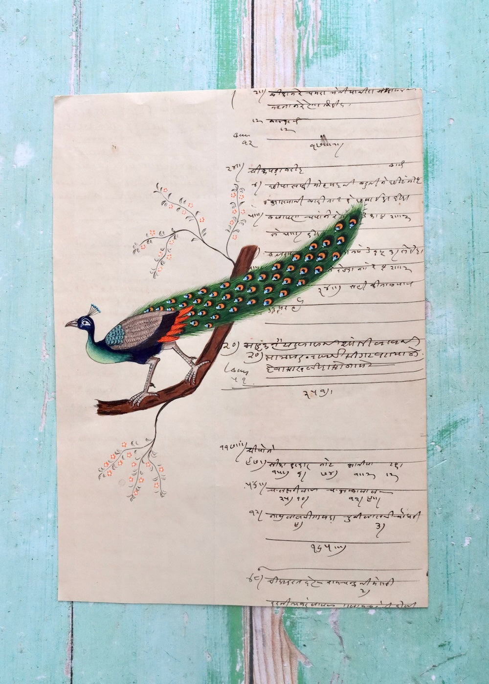 Indian Bird Painting Peacock 5