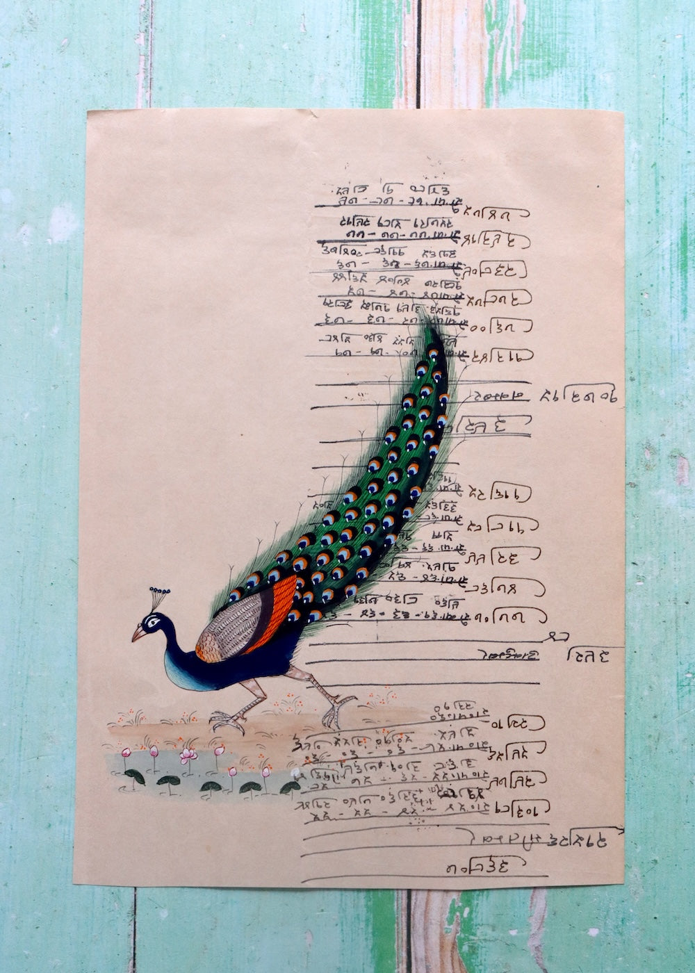 Indian Bird Painting Peacock 11