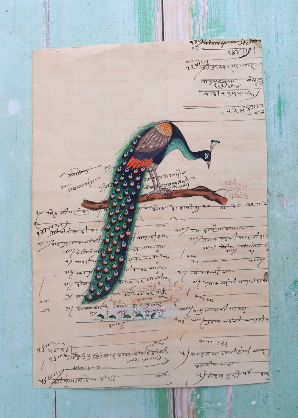Indian Bird Painting Peacock 13