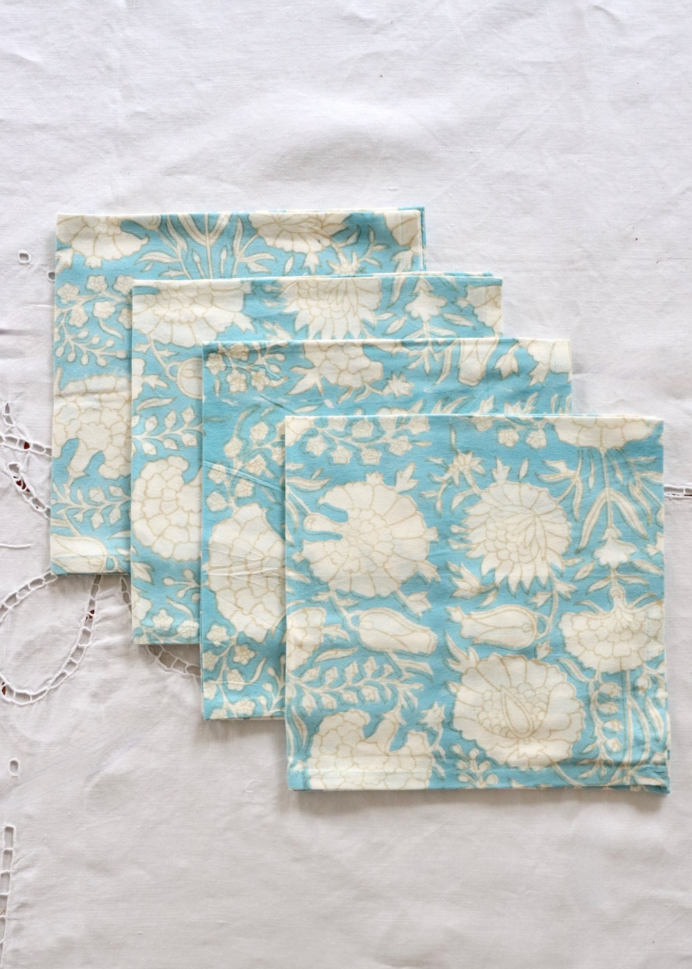 Set Of 4 Napkins - Gentle Turquoise