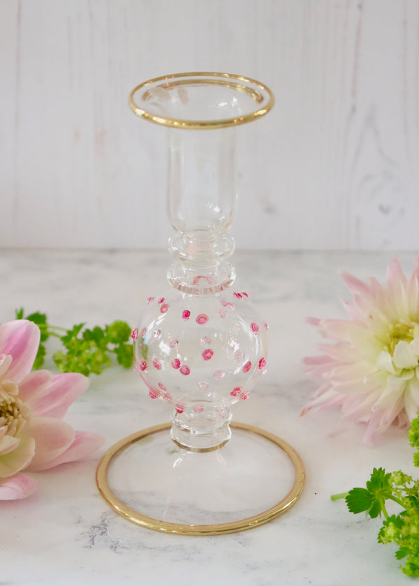 Small Bubble Candlestick Dotty Pinks