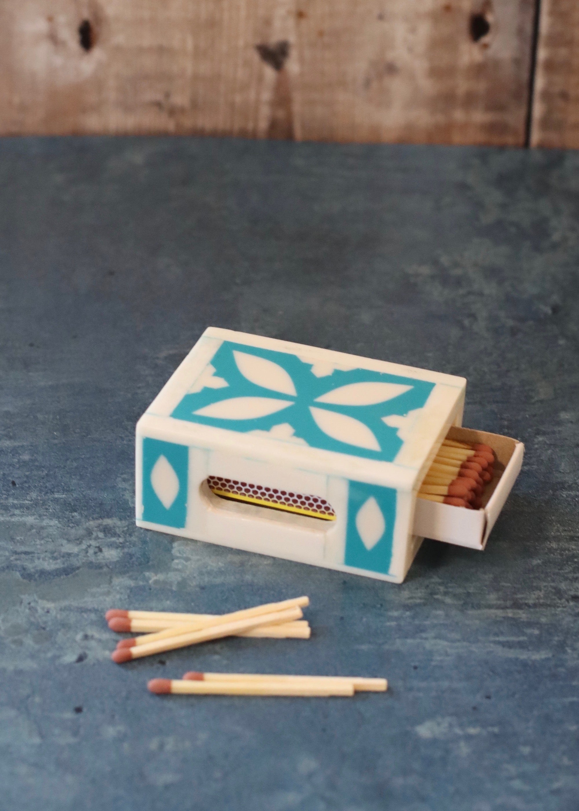 Small Matchbox Holder - Turquoise