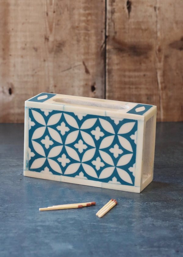 Large Matchbox Holder - Teal