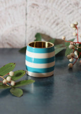 Napkin Ring Set of Four  - Blues and Greens
