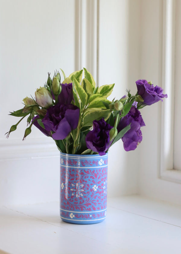 Brush Pot- Dusty Blue