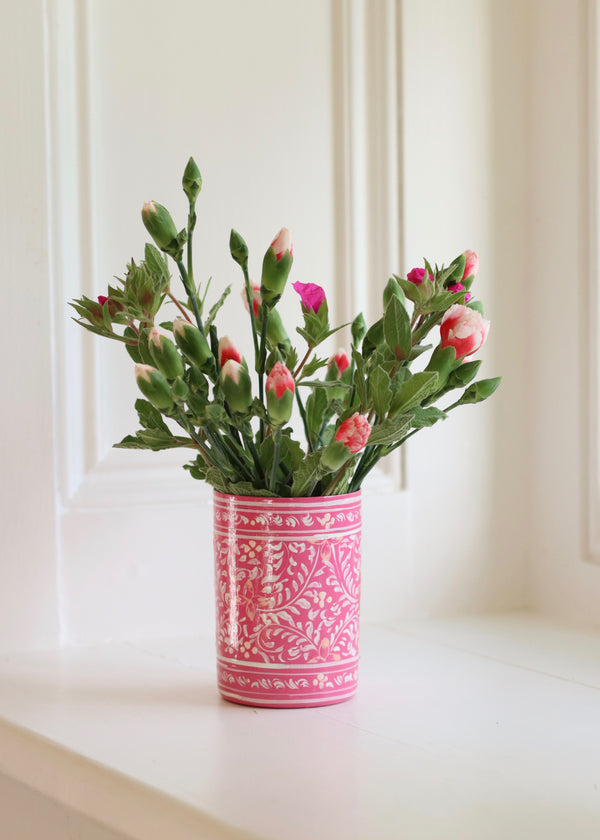 Brush Pot - Deep Pink