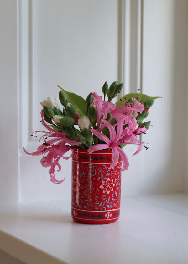 Brush Pot- Red
