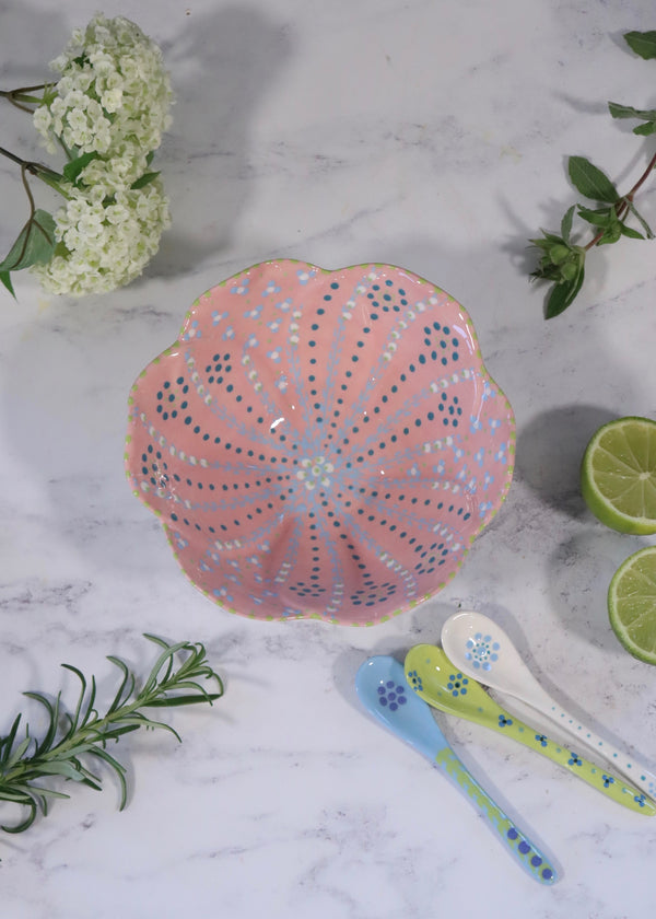 Pudding Bowl - Pink with little Dots