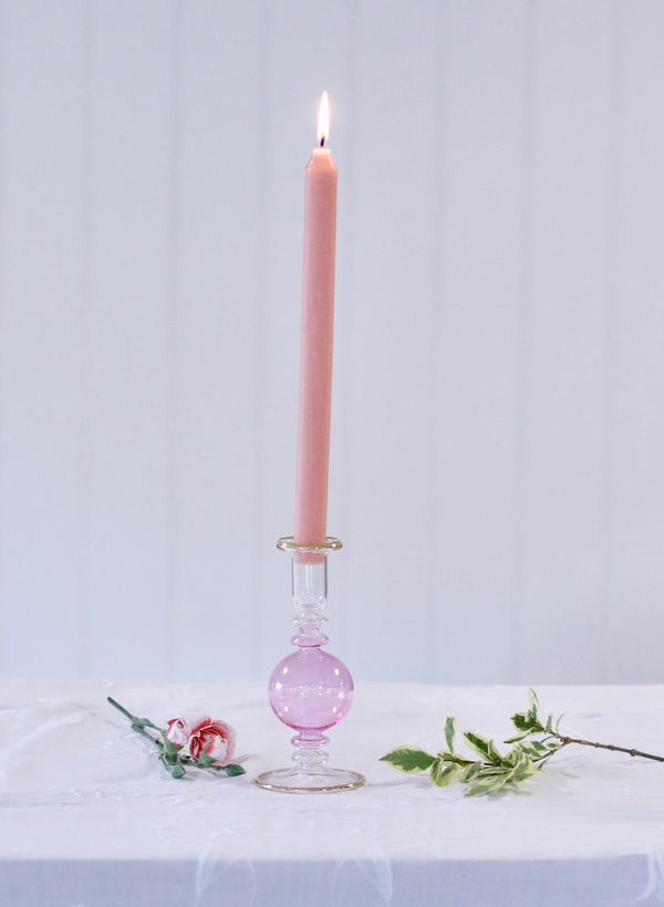 Small Bubble Candlestick Pale Pink