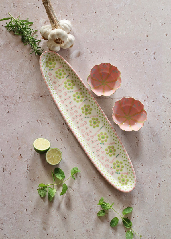 Garlic Platter - White and Pink