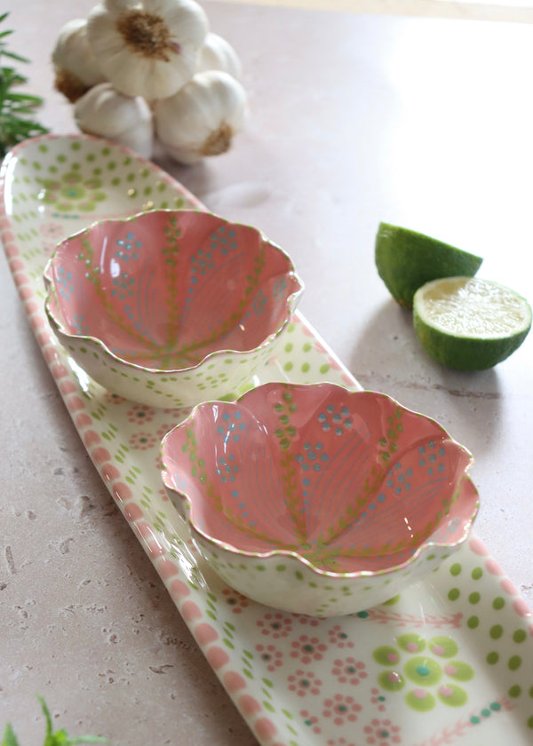 Garlic Platter - White and Pink