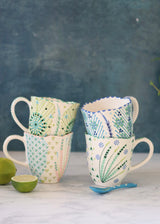 Waterlily Mug - Whites and Patterns