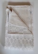 Provence Block Print Quilted Throw - Putty