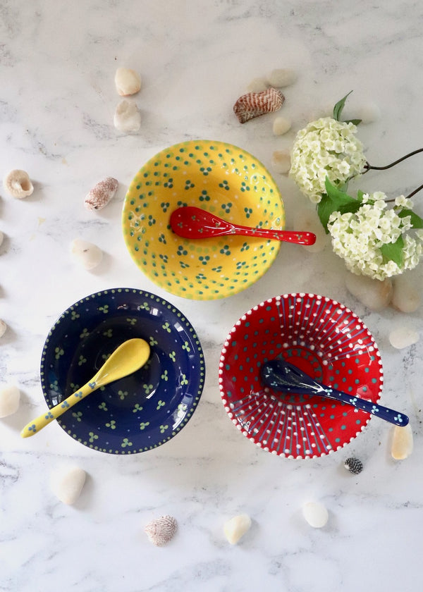 NEW IN: Nut Bowl - SET of 3 Yellow, Blue & Red