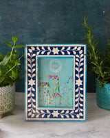Pair of Photo Frames  - Navy & Turquoise Star