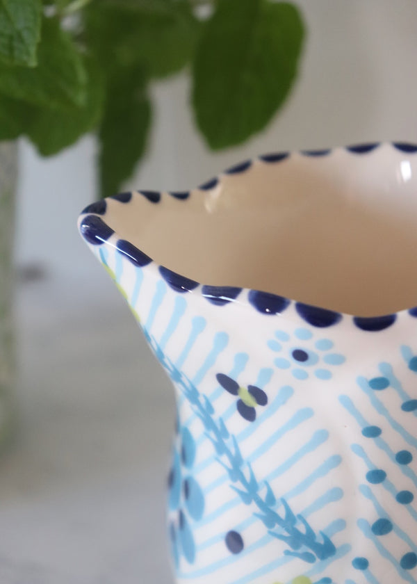 Friily Jug - White & Blue