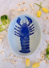 Gemma Orkin Oval Serving Bowl - Blue Lobster