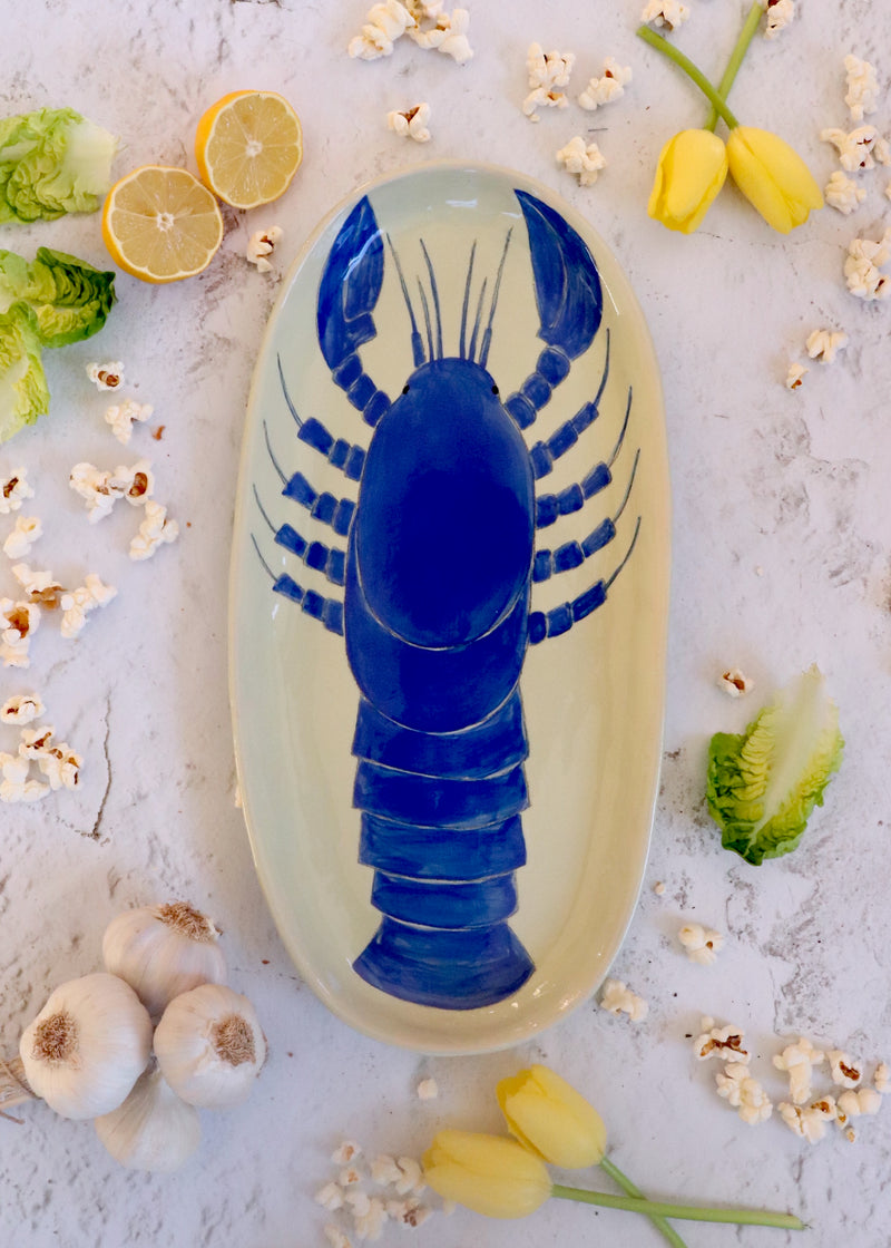 Large Serving Platter - Blue Lobster