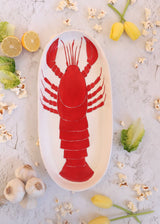 Large Serving Platter - Red Lobster White Background
