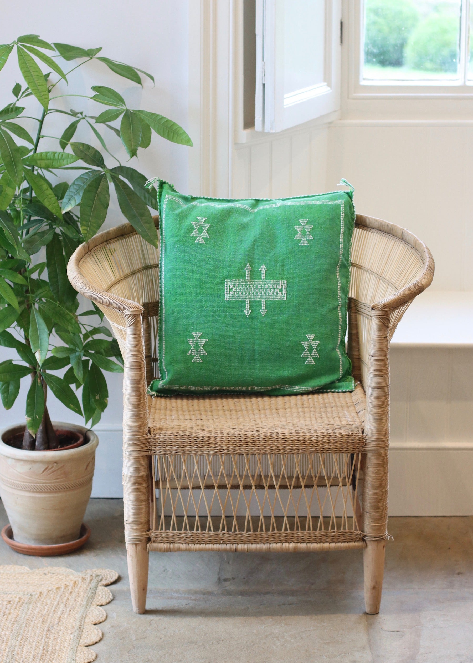 Cactus Silk Cushion Cover - Green 1