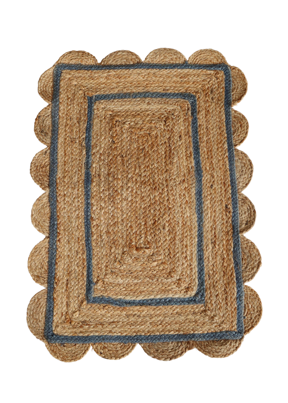 Jute Doormat - Denim Blue