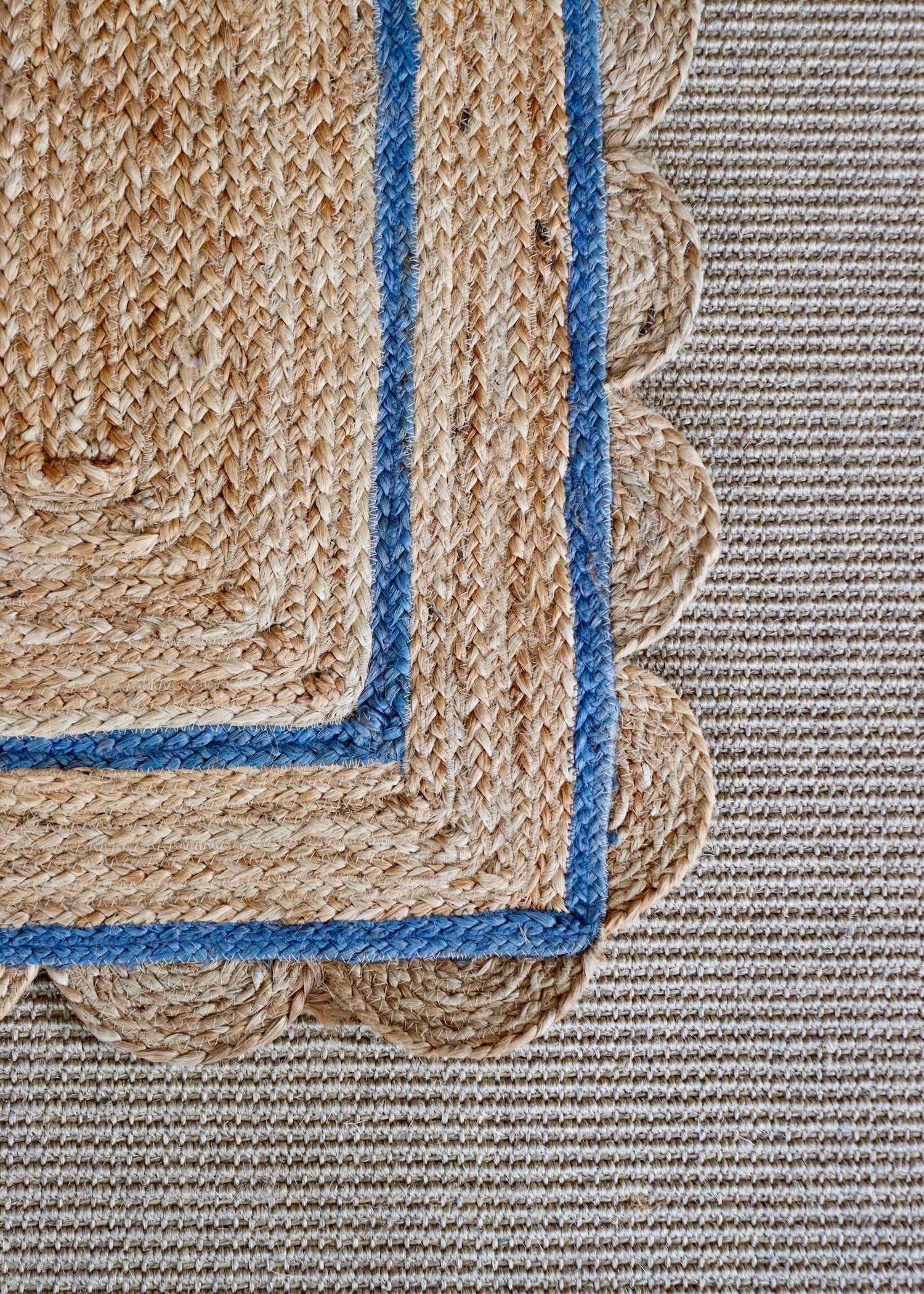 Jute Doormat - Denim Blue