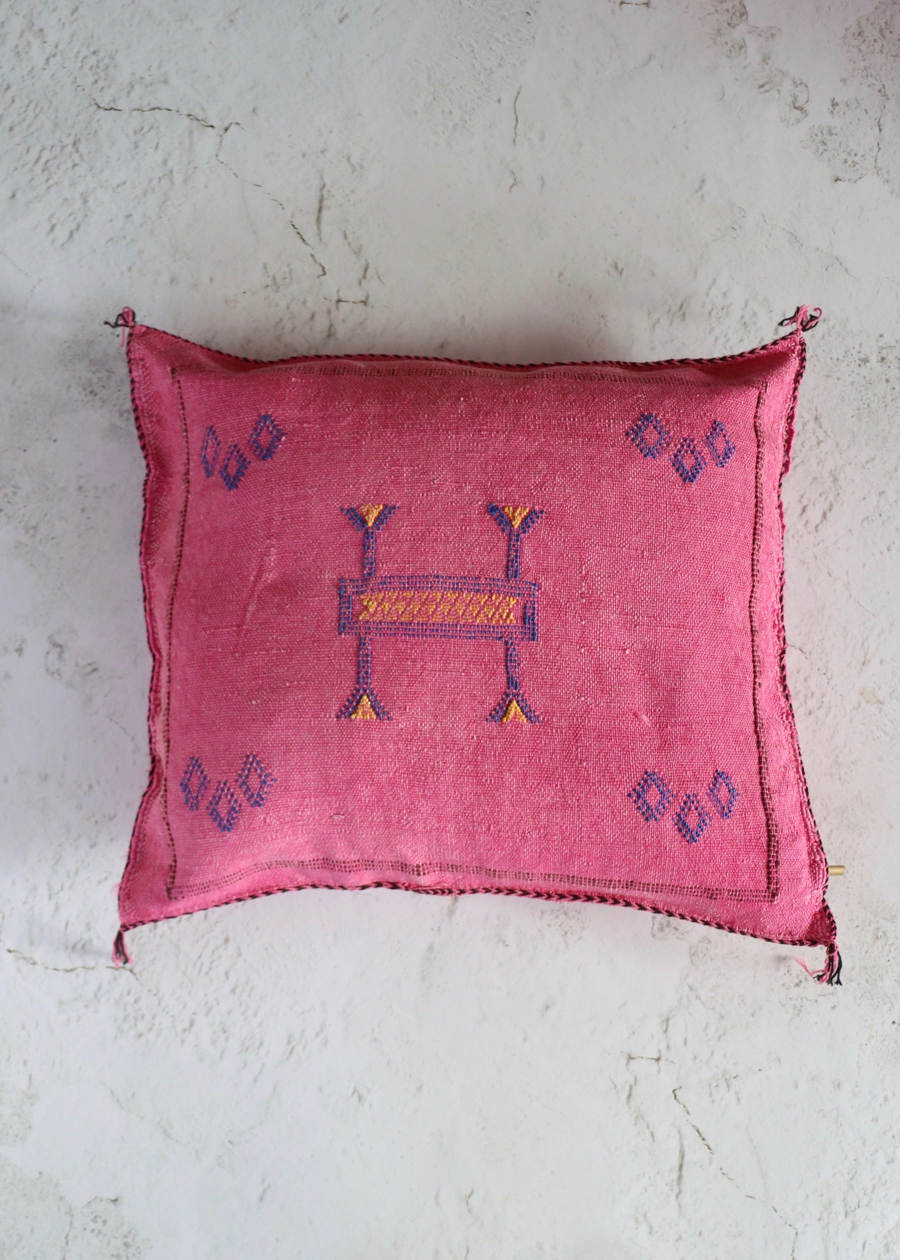 Cactus Silk Cushion Cover - Pink 3