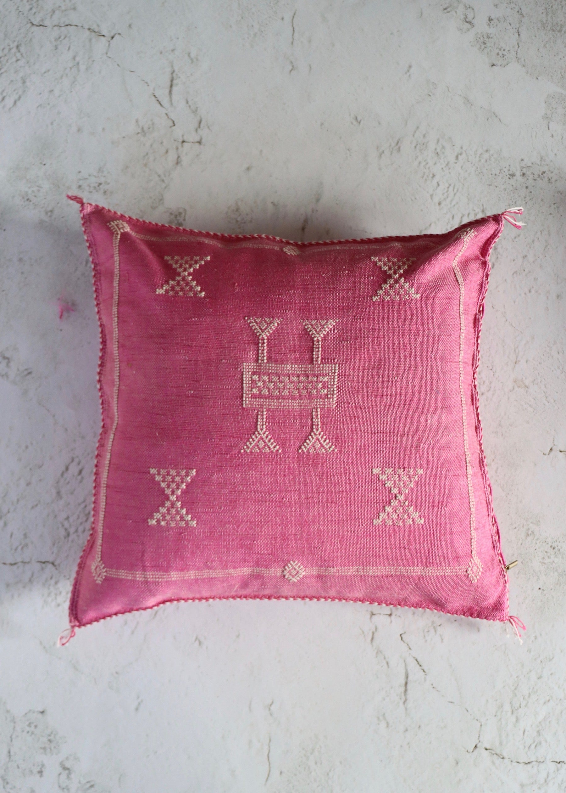 Cactus Silk Cushion Cover - Pink 4